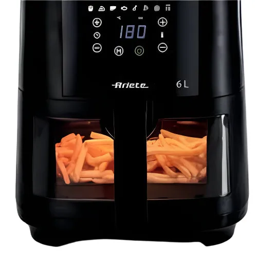 Ariete Air Fryer Timer 60MIn, 6Lit, 1300Watts, Black