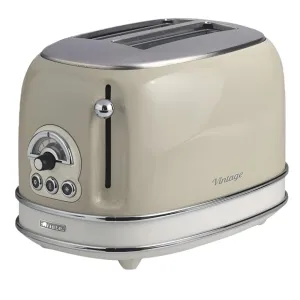 Ariete Toaster 2Slices, Toasting Levels Functions Delete/Defrost/Heating, 810Watts, Beige