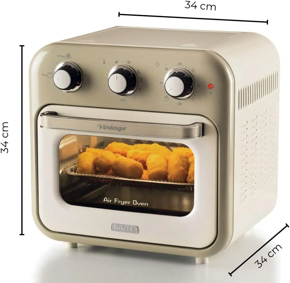 Ariete Vintage Air Fryer Oven, 16Lit, 1400Watts, Beige