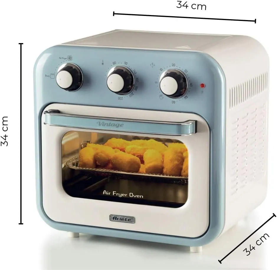 Ariete Vintage Air Fryer Oven, 16Lit, 1400Watts, Blue