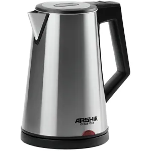 Arshia Cordless Electric Kettle, 1.5Lit, 2150Watts, Silver