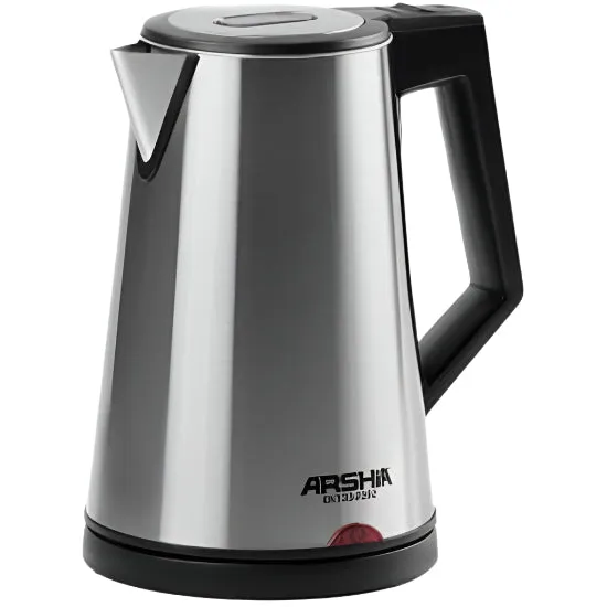 Arshia Cordless Electric Kettle, 1.5Lit, 2150Watts, Silver