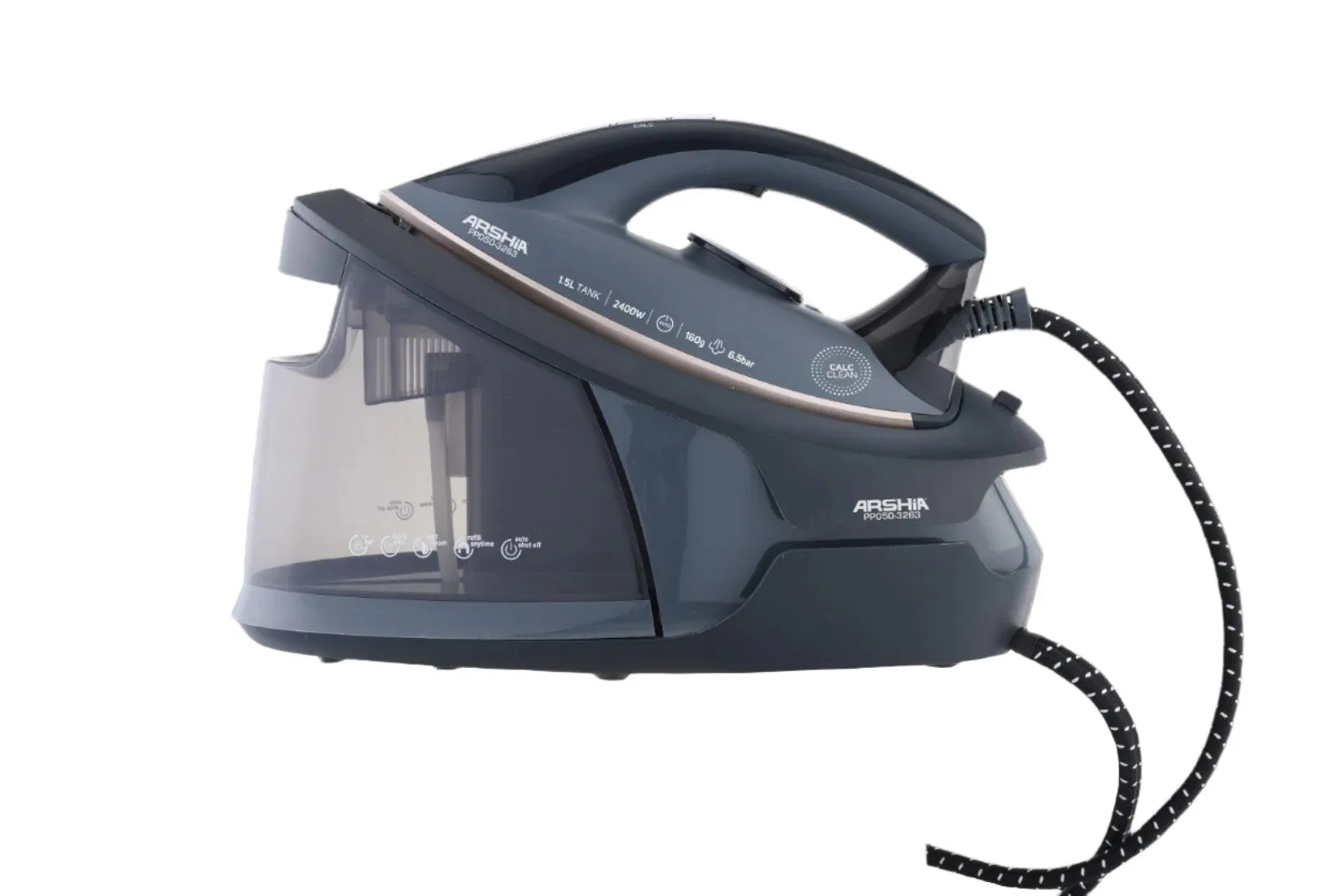 Arshia Pump Iron Steam Station, 1.5Lit tank, Blue
