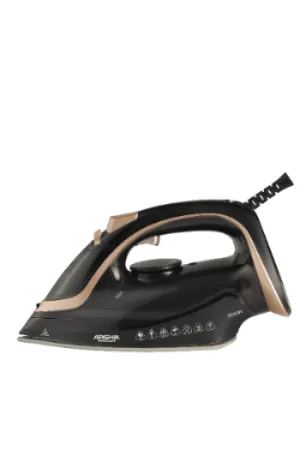 Arshia Steam Iron Soleplate Auto Shut Off Anti Drip, 2830Watts, Black & Gold