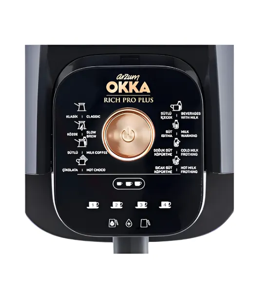 Arzum Okka Coffee Maker, 1.3Lit, 700Watts, Stainless Steel / Gold