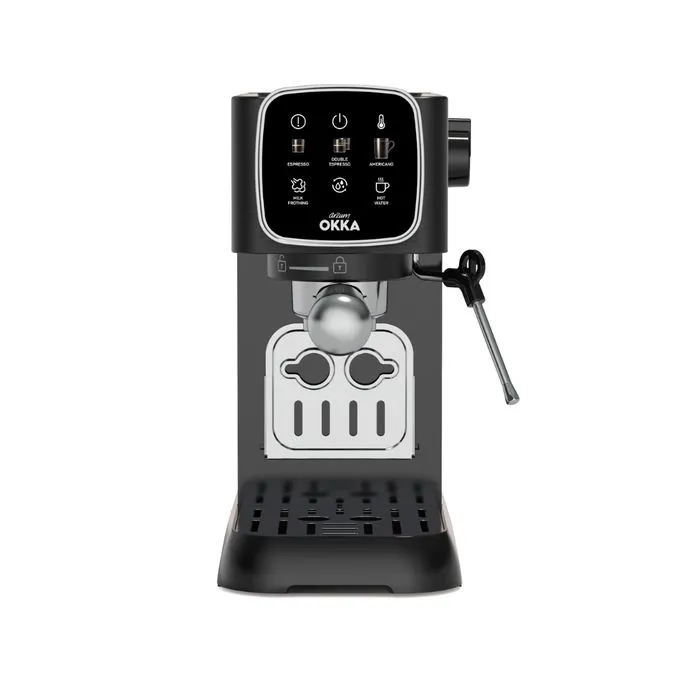 Arzum Okka Espresso Machine Solo Semi-Automatic,1376Watts, Chromhe & Black