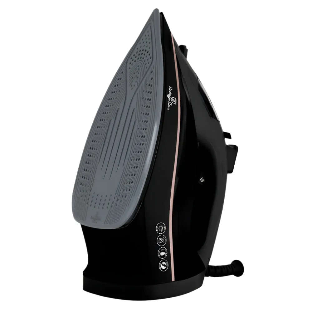 Berlinger Haus Steam Iron Ceramic Soleplate, 0.3Lit, 2200Watts, Black