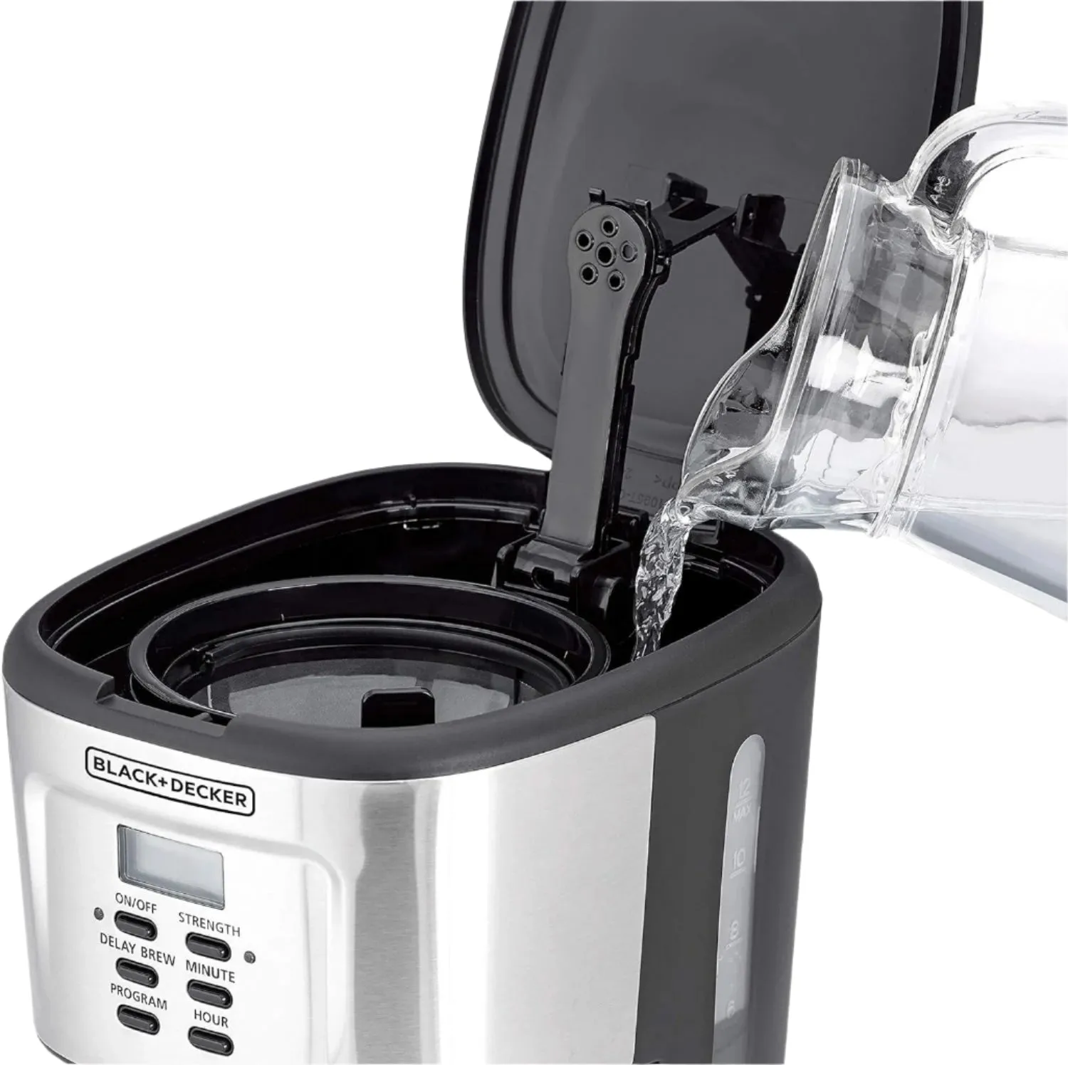 Black & Decker Coffee Maker, 12Cup, 900Watts, Black / Silver