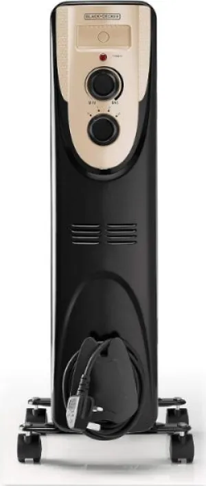 Black & Decker Oil Radiator Fan Forced, 2000Watts, 9Fan, Black