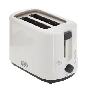 Black & Decker Toaster 2 Slice, 750Watts, White