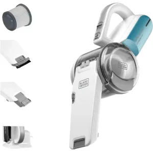 Black & Decker Upright Vacuum, 10.8V Lithium-Ion Pivot, Dust Buster, White