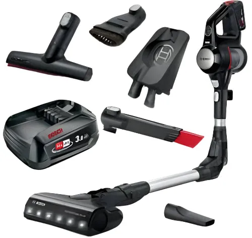 Bosch Rechargeable Upright Vacuum Cleaner Unlimited, 3Function, Black