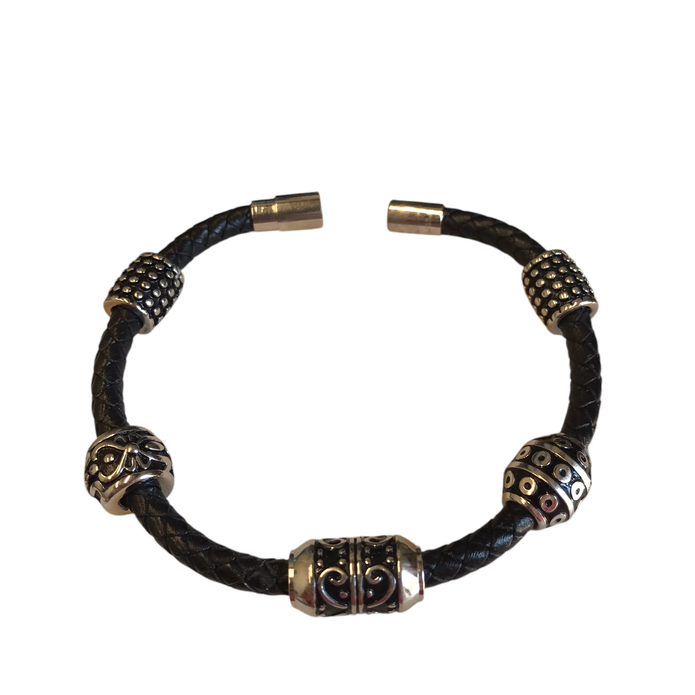 Bracelet Other In Black & Silver