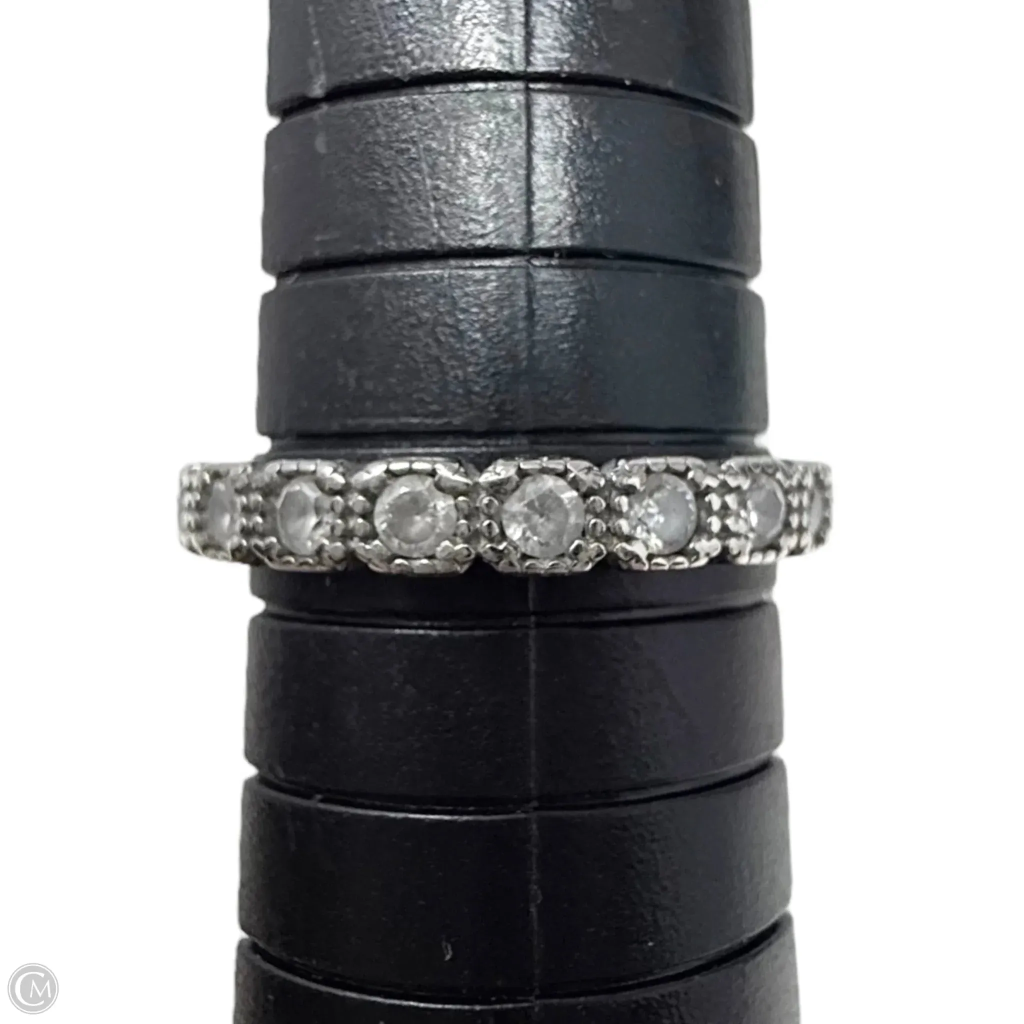 CZ & Sterling Silver Eternity Band Ring By Unbranded, Size: 7