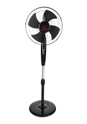 Daewoo Stand Fan, 18Inch, 5Blades, 80 Watts, Black