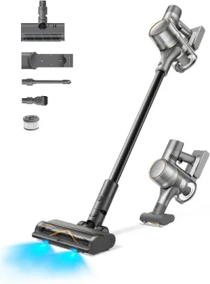 Dreame Upright Vacuum, 190Watts, 90Min run timer, Grey