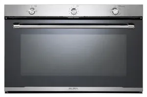 Elba Gas Oven Built-In 90 Cm Inox With Fan