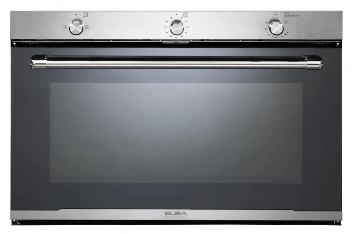 Elba Gas Oven Built-In 90 Cm Inox With Fan