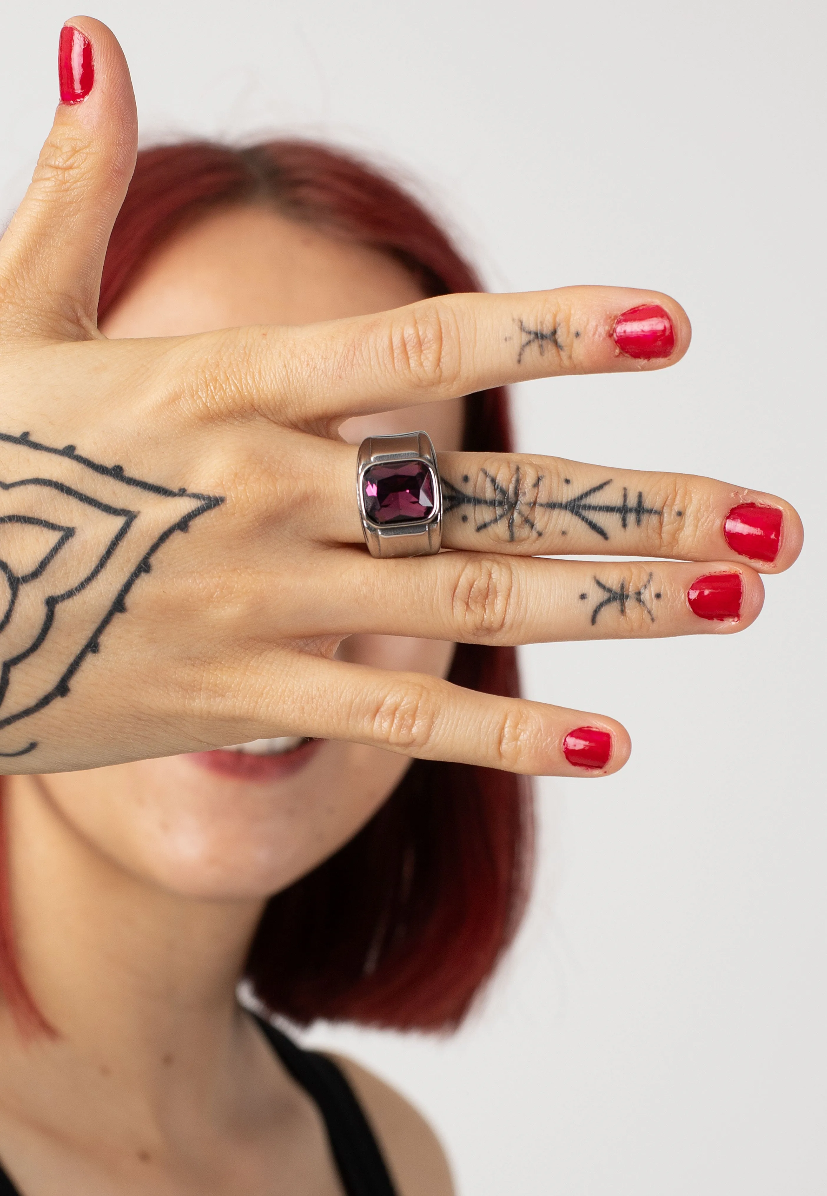 etNox - Simply Purple mit Stein - Ring