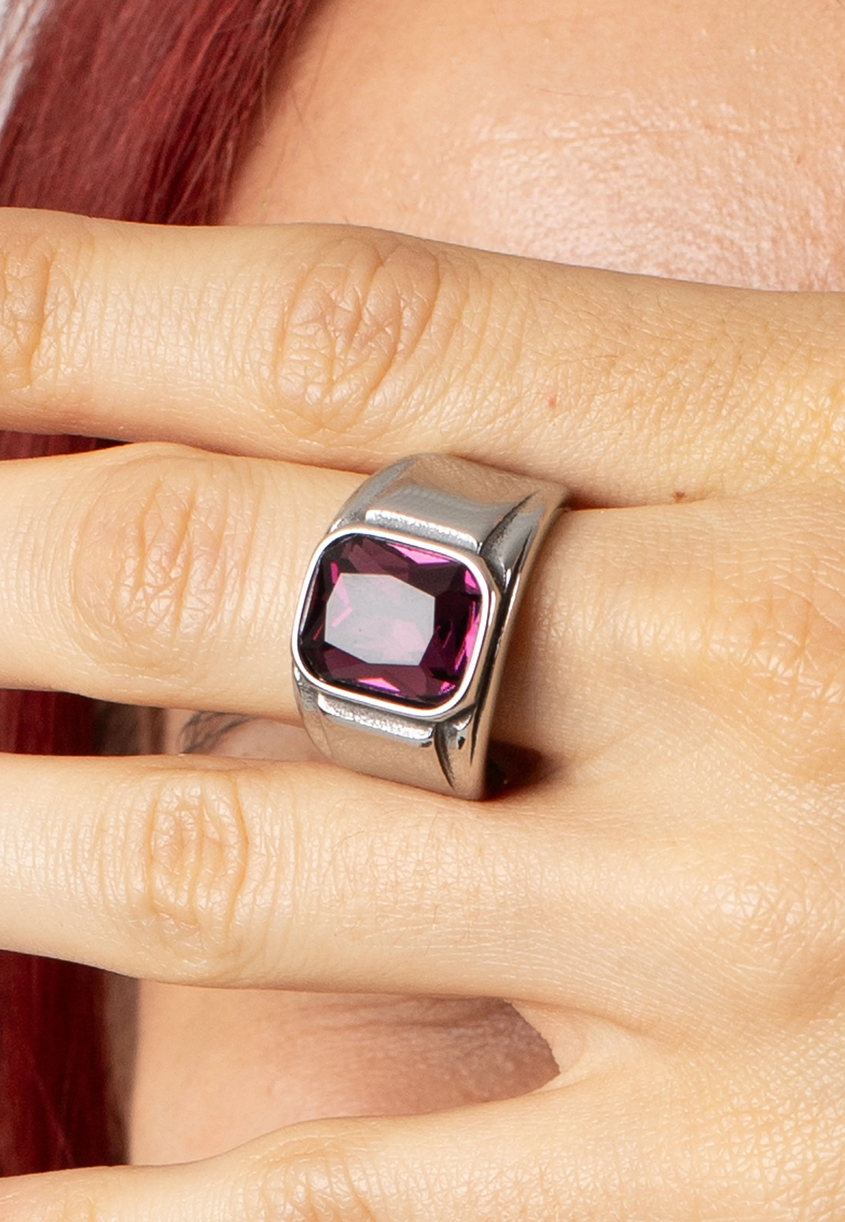 etNox - Simply Purple mit Stein - Ring