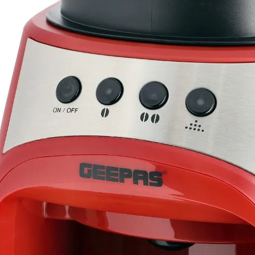 Geepas 0.6 Ltr Grind & Drip Coffee Maker 1X4