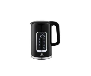 Home Electric Kettle Digital Glass With Stainless 1.7 L 2200 W Black And Silver E