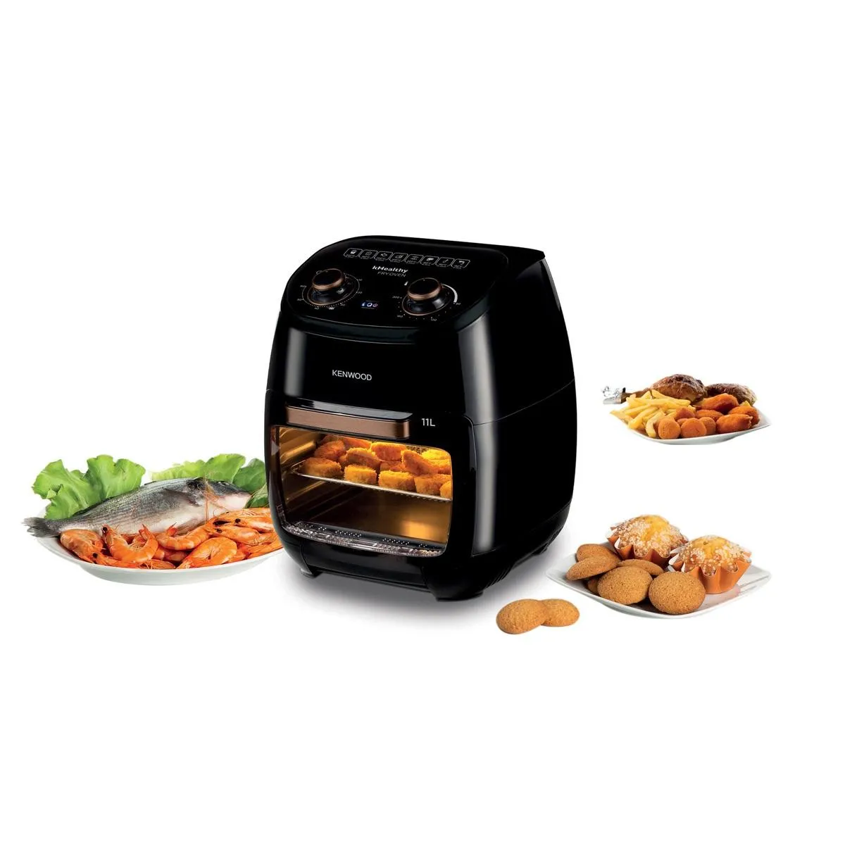 Kenwood Healthy Air Fryer & Oven Multi-Function, 2000Watts, Black