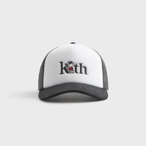 Kith for Peanuts 75 Nolan Poly Foam Trucker With Suede Brim - Black