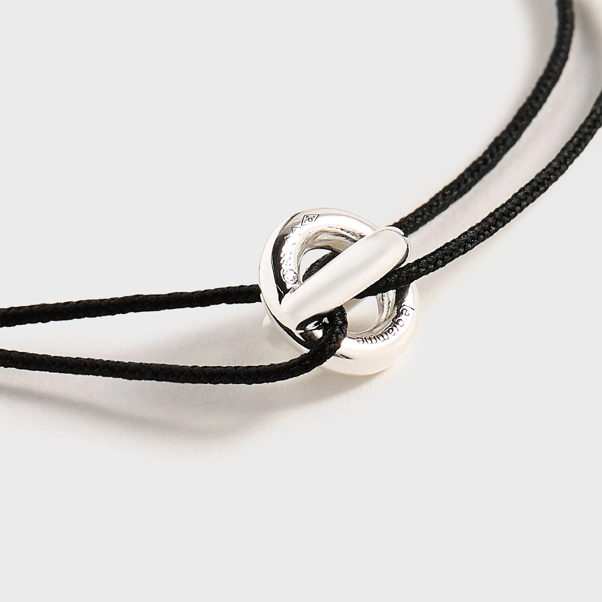 Le Gramme 3g Polished Sterling Silver Entrelacs Cord Bracelet - Gold / Silver