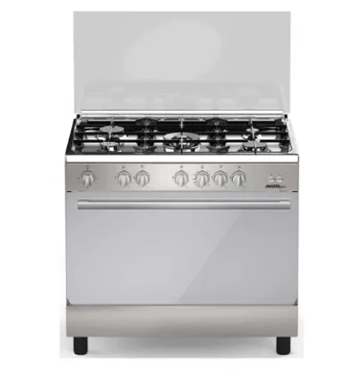 Master Gas Cookers, 5 Burners, 90x60Cm, 3Fan, Cast Iron, Stainless Steel