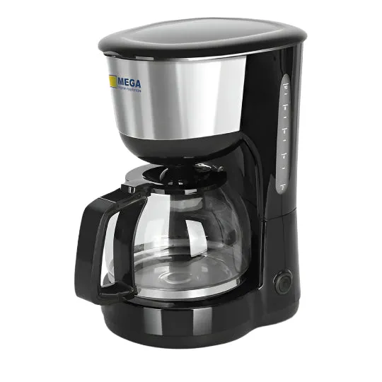 Mega Coffee Maker, 1.25Lit, 1000Watts, Black