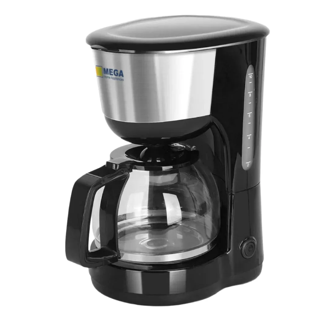 Mega Coffee Maker, 1.25Lit, 1000Watts, Black