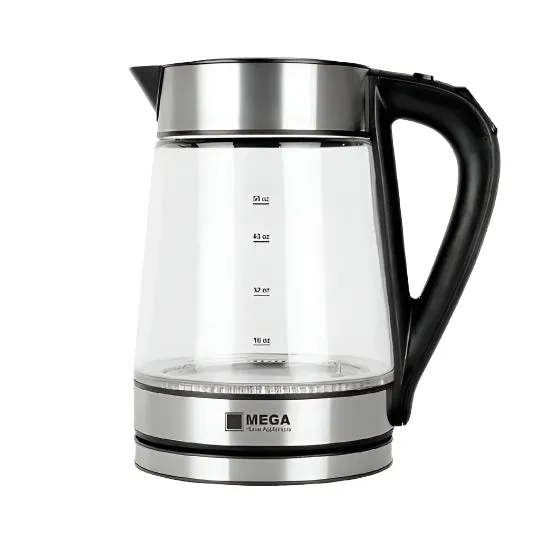 Mega Glass Kettle, 1.7Lit, 2200Watts