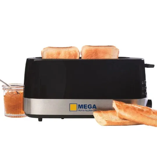 Mega Toaster 1 Slice, 750Watts, Black