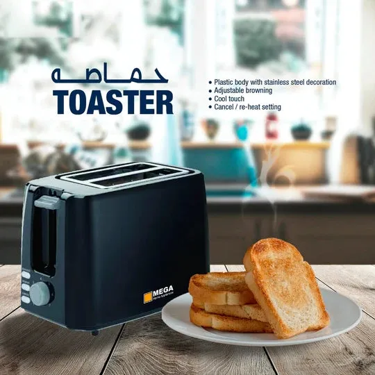 Mega Toaster, 750Watts, Black