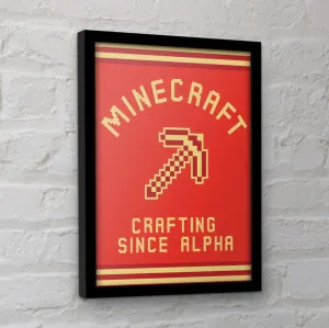 Minecraft (Crafting Since Alpha) Collector Print (Framed)