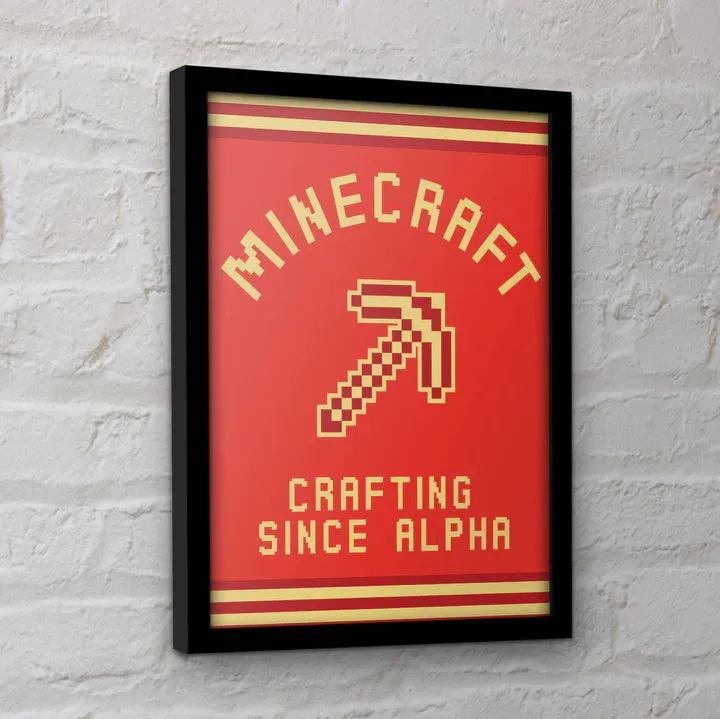 Minecraft (Crafting Since Alpha) Collector Print (Framed)