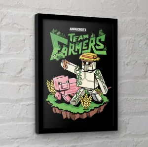 Minecraft (Team Farmers) Collector Print (Framed)
