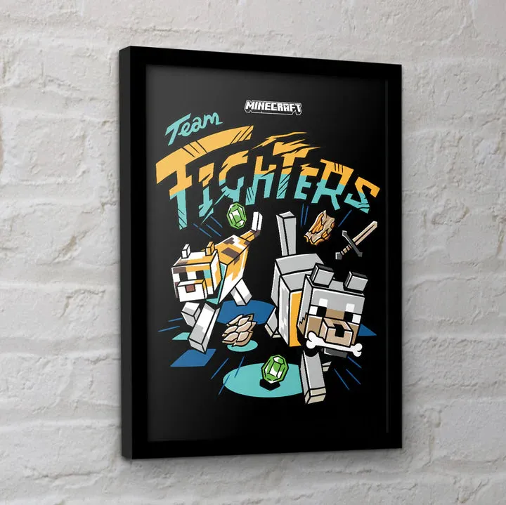 Minecraft (Team Fighters) Collector Print (Framed)