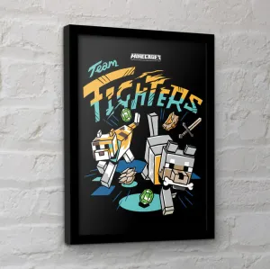 Minecraft (Team Fighters) Collector Print (Framed)