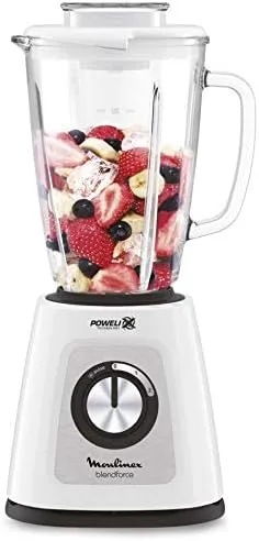 Moulinex Blend force Glass Blender, 1.75Lit, 700Watts, White