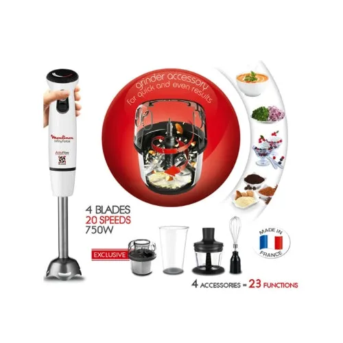MOULINEX Hand Blender 750 Watts, White