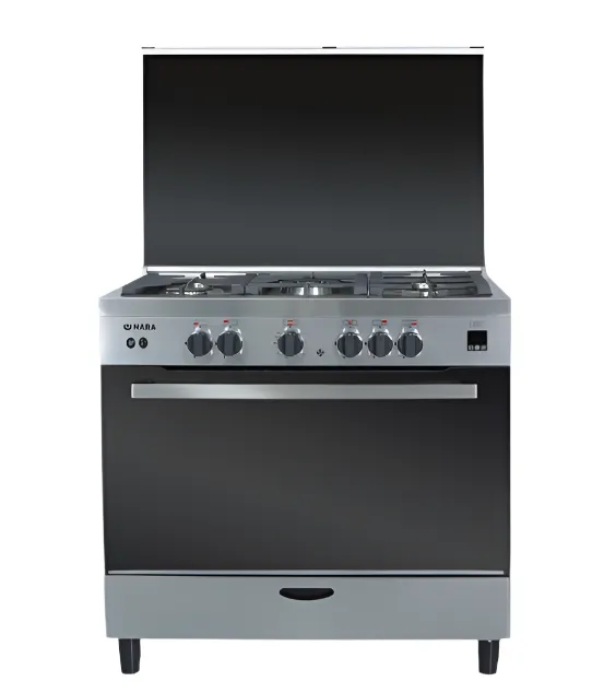 Nara Gas Cooker, 90Cm, Pan support stainless steel with 2 fans, Cast iron