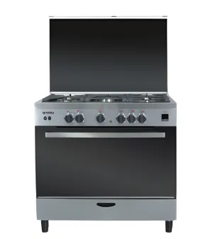 Nara Gas Cooker, 90Cm, Pan support stainless steel with 2 fans, Cast iron