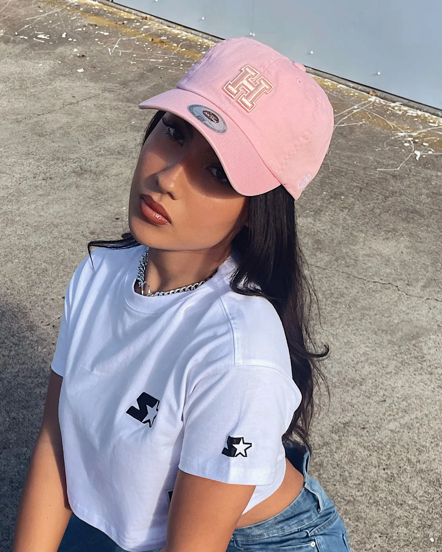 National Collegiate Athletic ASSC Harvard Tonal Crest Washed Dad Hat Pink