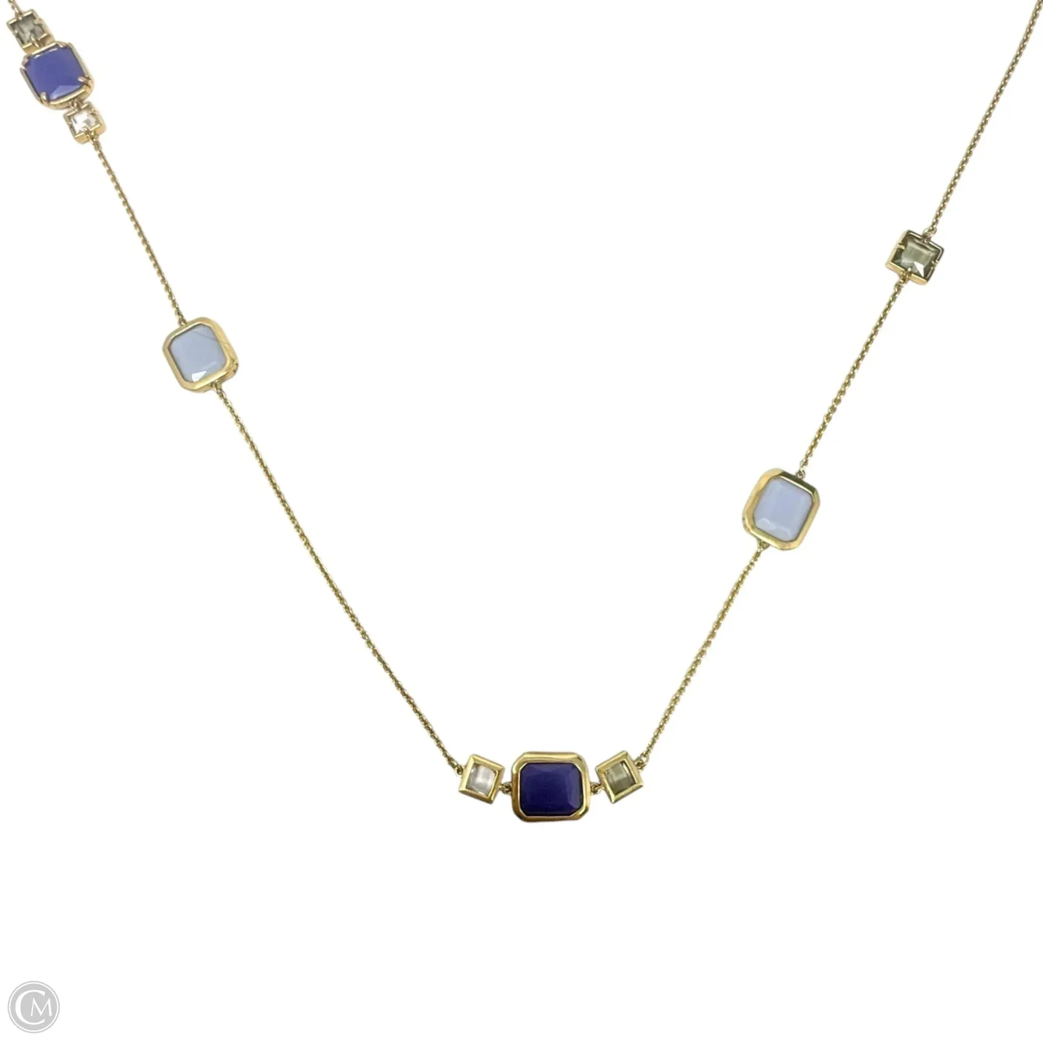 Neapolitan Scatter Necklace Designer By Kate Spade In Multi-Colored Blues