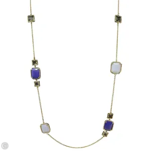 Neapolitan Scatter Necklace Designer By Kate Spade In Multi-Colored Blues