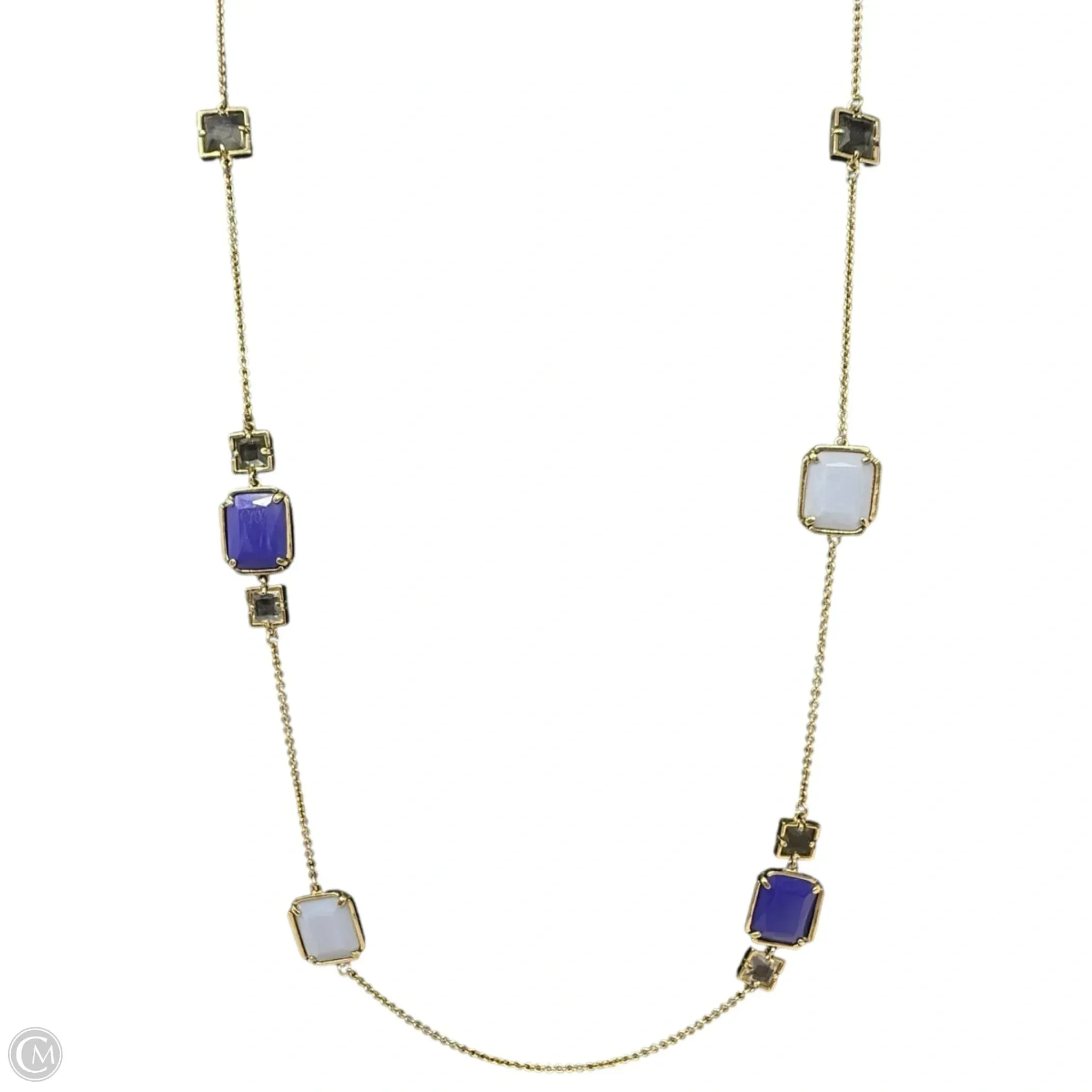 Neapolitan Scatter Necklace Designer By Kate Spade In Multi-Colored Blues