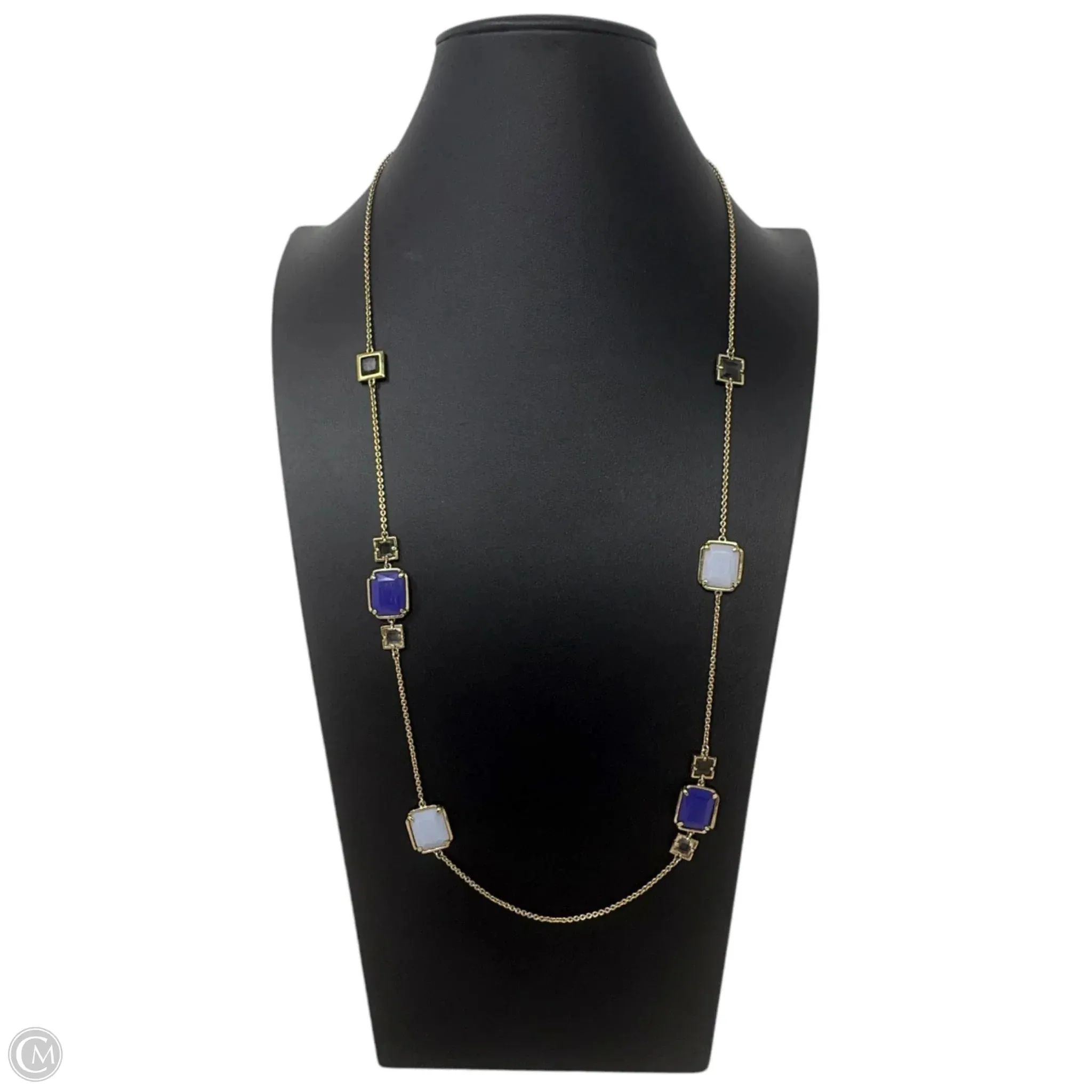 Neapolitan Scatter Necklace Designer By Kate Spade In Multi-Colored Blues