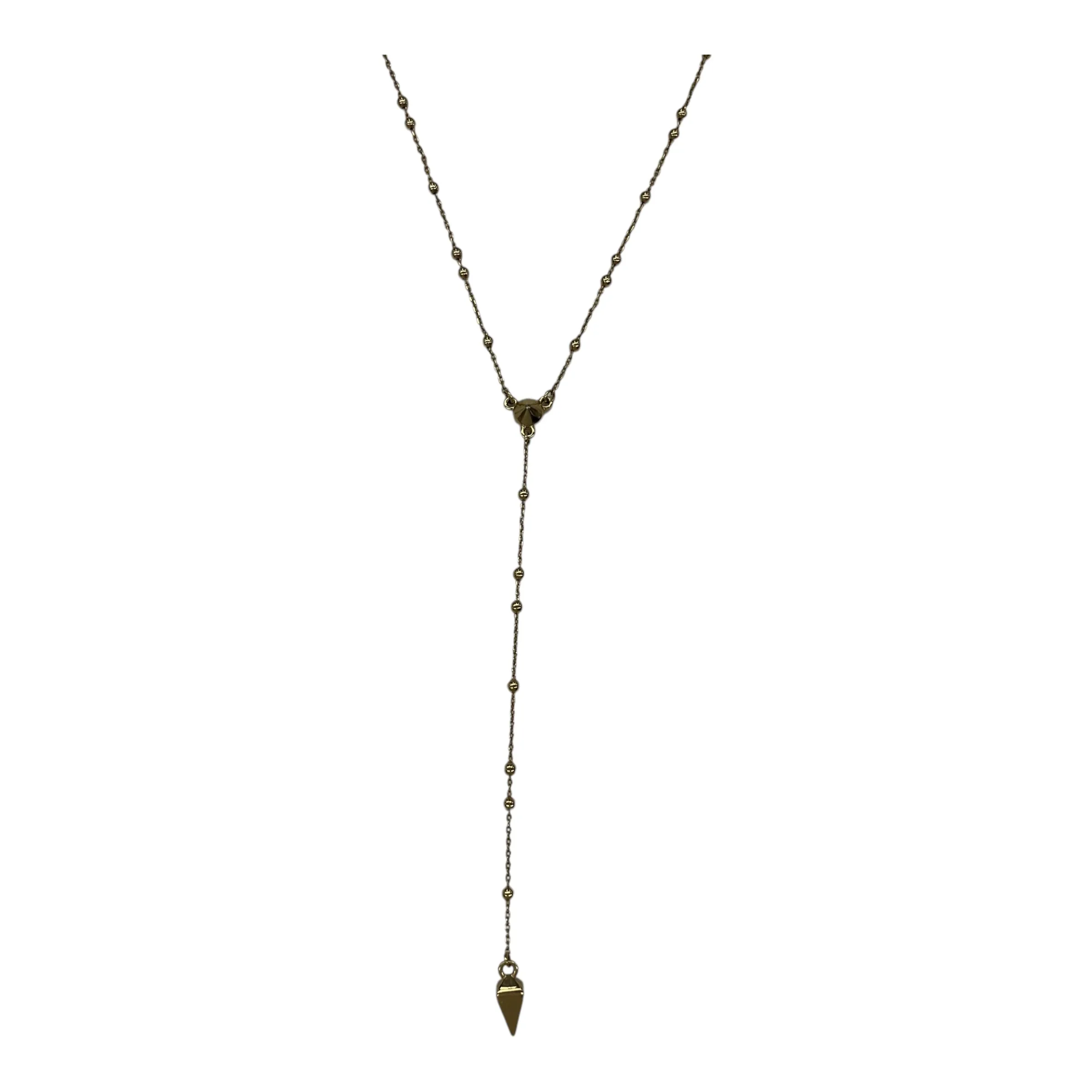Necklace Lariat & Y-Drop By Clothes Mentor In Gold